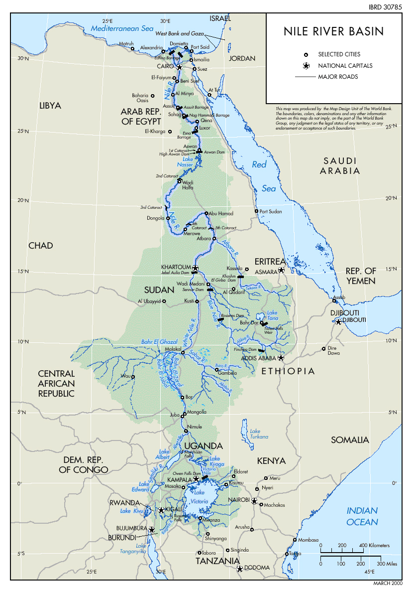 map of areas of the nile river fertile