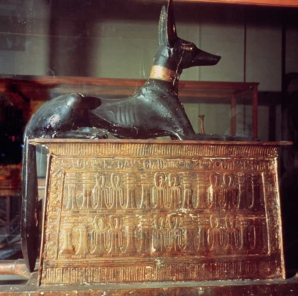 The Anubis Shrine In The Tomb Of Tutankhamun