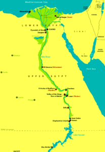 Map with Nile River