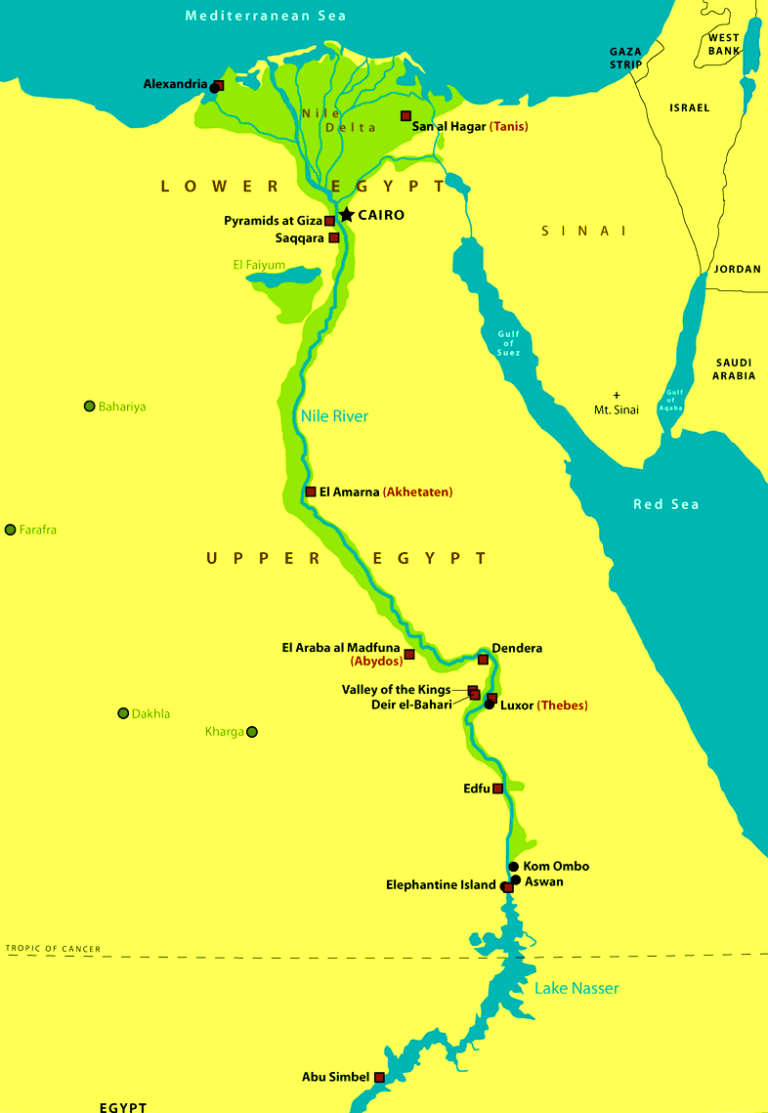 Map With Nile River Map With Nile River