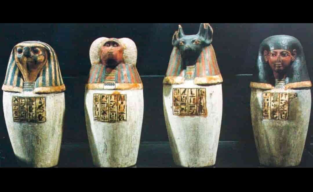 The Canopic Jars, guardians of the viscera of the deceased
