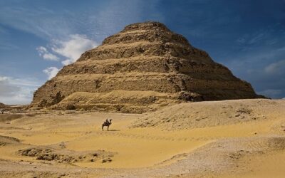 How was the first pyramid in history built?