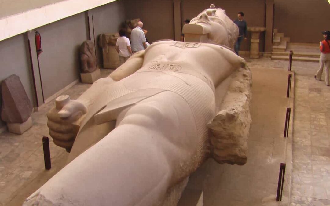 The colossal statue of Ramesses II