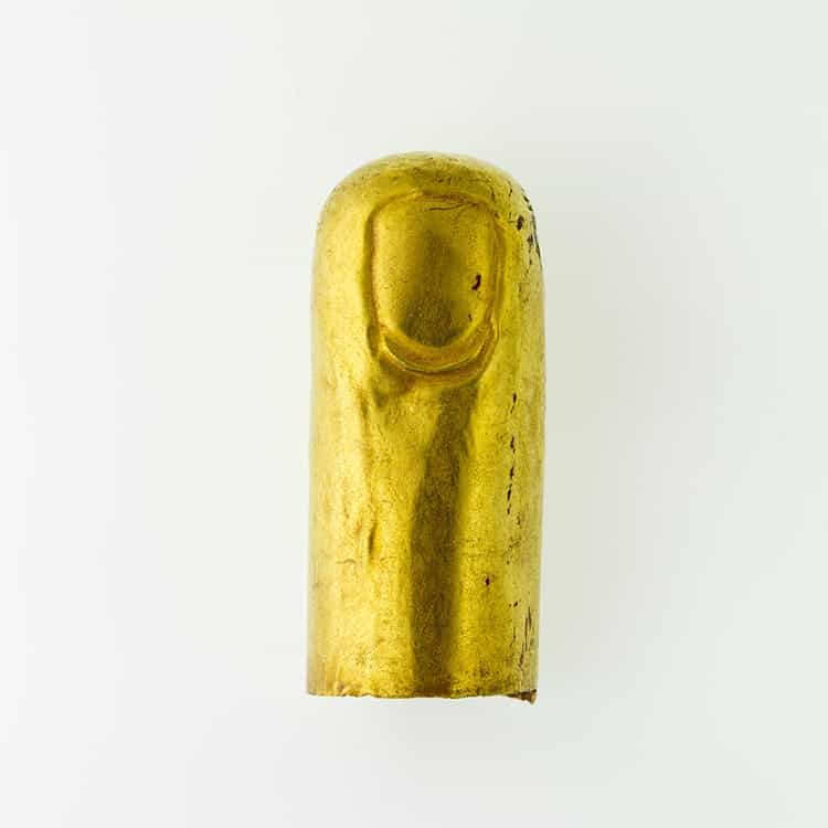 A gold guard or toecap New Kingdom 1479%E2%80%931425 BC. Photo Metropolitan Museum of Art Public Domain