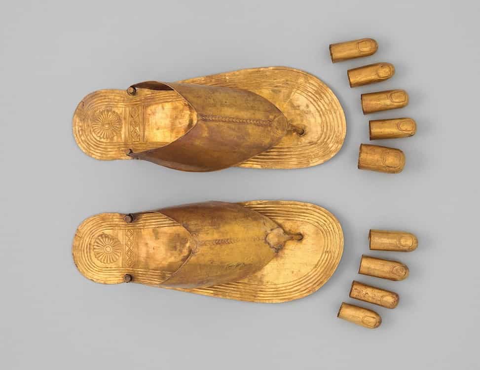 Sandals and gold toes 1479%E2%80%931425 BC. Photo Metropolitan Museum of Art