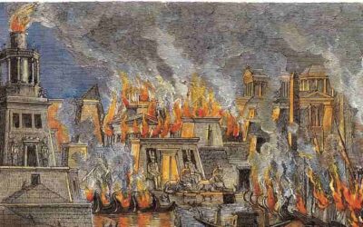 Who destroyed the ancient Library of Alexandria?
