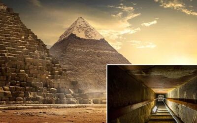 What was the purpose of the false doors inside the Egyptian pyramids?