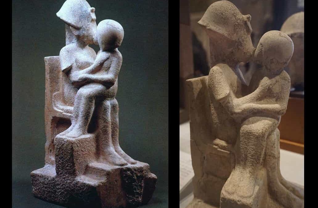 Statue of Akhenaten Kissing his Daughter