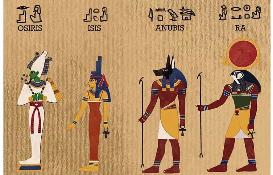 Egyptian God Ra Sun Ancient Egypt Retro Graphic T-Shirt – Softstyle, White, Short Sleeve